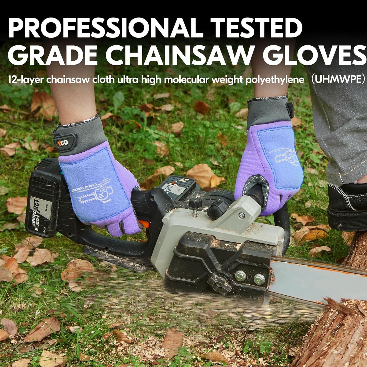 ... Leather Chainsaw Gloves,Both/Left hands Protection(CA97659/CA9760)