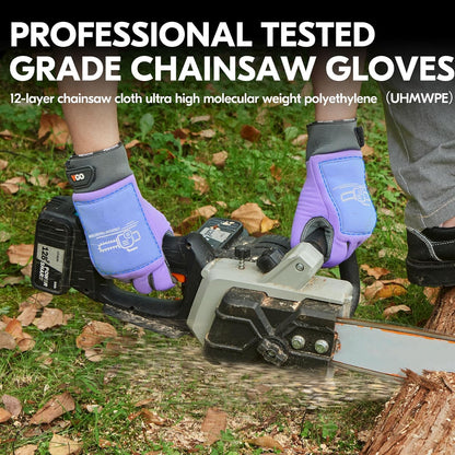 ... Leather Chainsaw Gloves,Both/Left hands Protection(CA97659/CA9760)