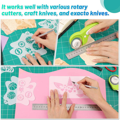 Self Healing Sewing Mat, 12inch x 18inch Rotary Cutting Mat Double Sided 5-Ply Craft Cutting Board for Sewing Crafts Hobby Fabric Precision Scrapbooking Project