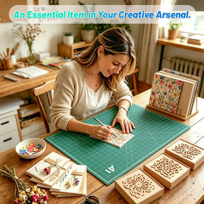 Self Healing Sewing Mat, 12inch x 18inch Rotary Cutting Mat Double Sided 5-Ply Craft Cutting Board for Sewing Crafts Hobby Fabric Precision Scrapbooking Project