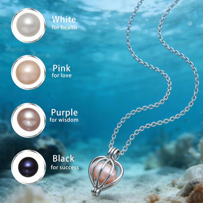 Freshwater Pearl Oyster Cultured Love Wish Round Pearls 7-8mm 4Pcs | Pearls Inside Oysters, Shining And Meaningful, DIY Necklace Pearl Kit Gift For Women