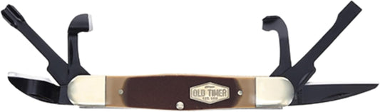 24OT Splinter Carvin' 6in Traditional Folding Whittling Knife with 1.5in Detail Blade, Sawcut Handle, Nickel Silver Bolsters, and Convenient Size for Carving, Camping, EDC, and Outdoors