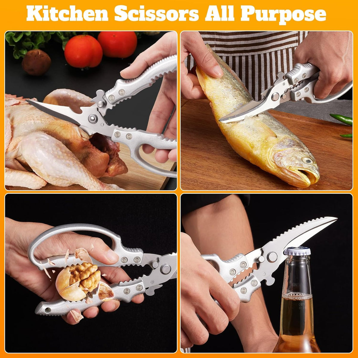 Poultry Shears, Kitchen Shears Heavy Duty for Chicken, Bones