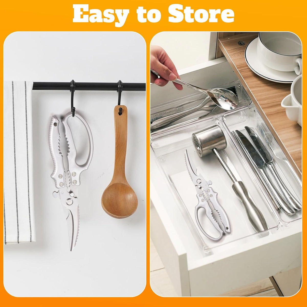Poultry Shears, Kitchen Shears Heavy Duty for Chicken, Bones