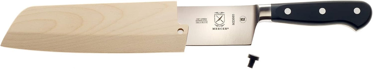 Birch Wood Saya Cover Blade Protector for 7" Santoku Knives
