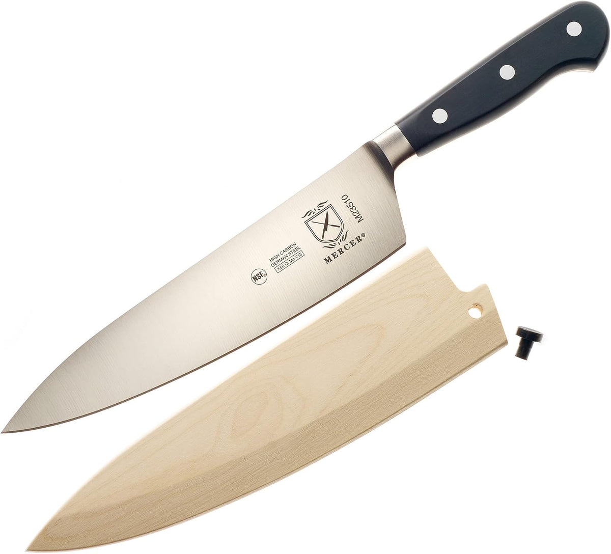 Birch Wood Saya Cover Blade Protector for 7" Santoku Knives