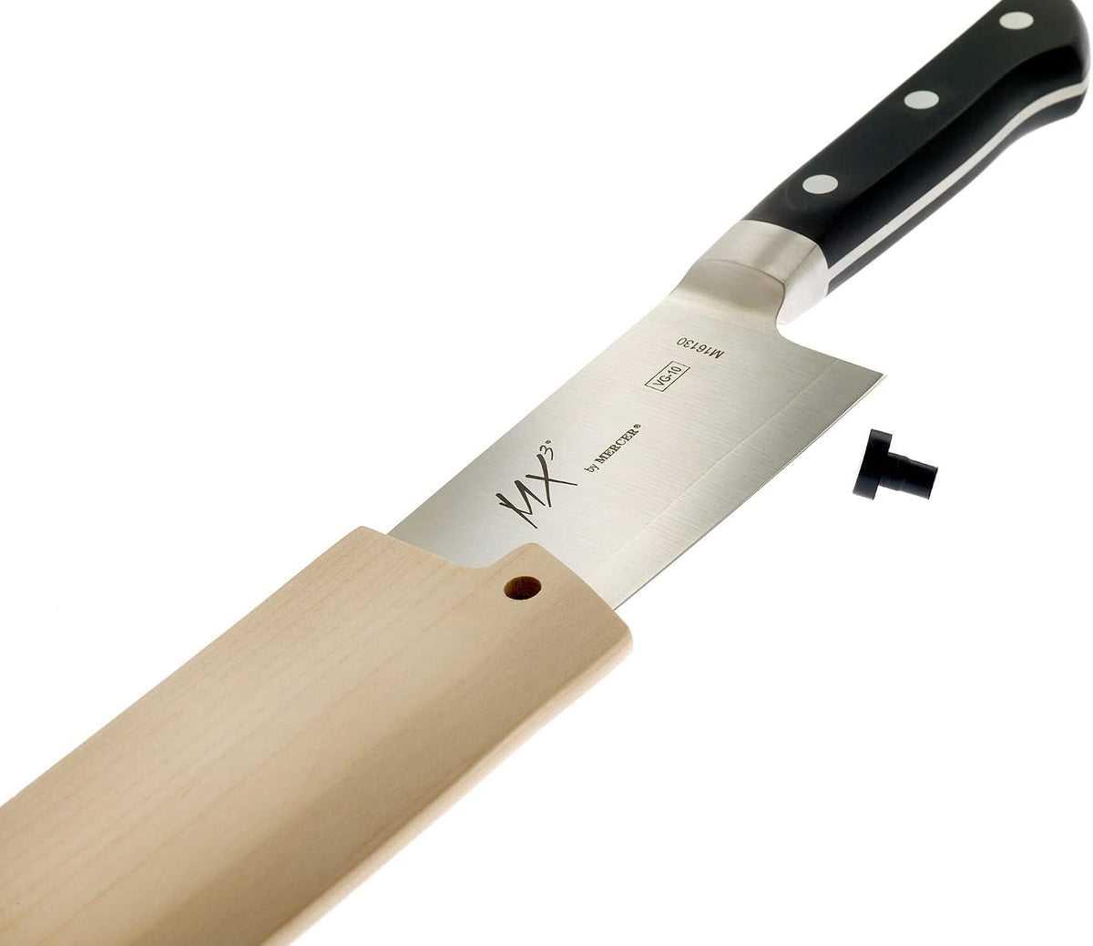 Birch Wood Saya Cover Blade Protector for 7" Santoku Knives