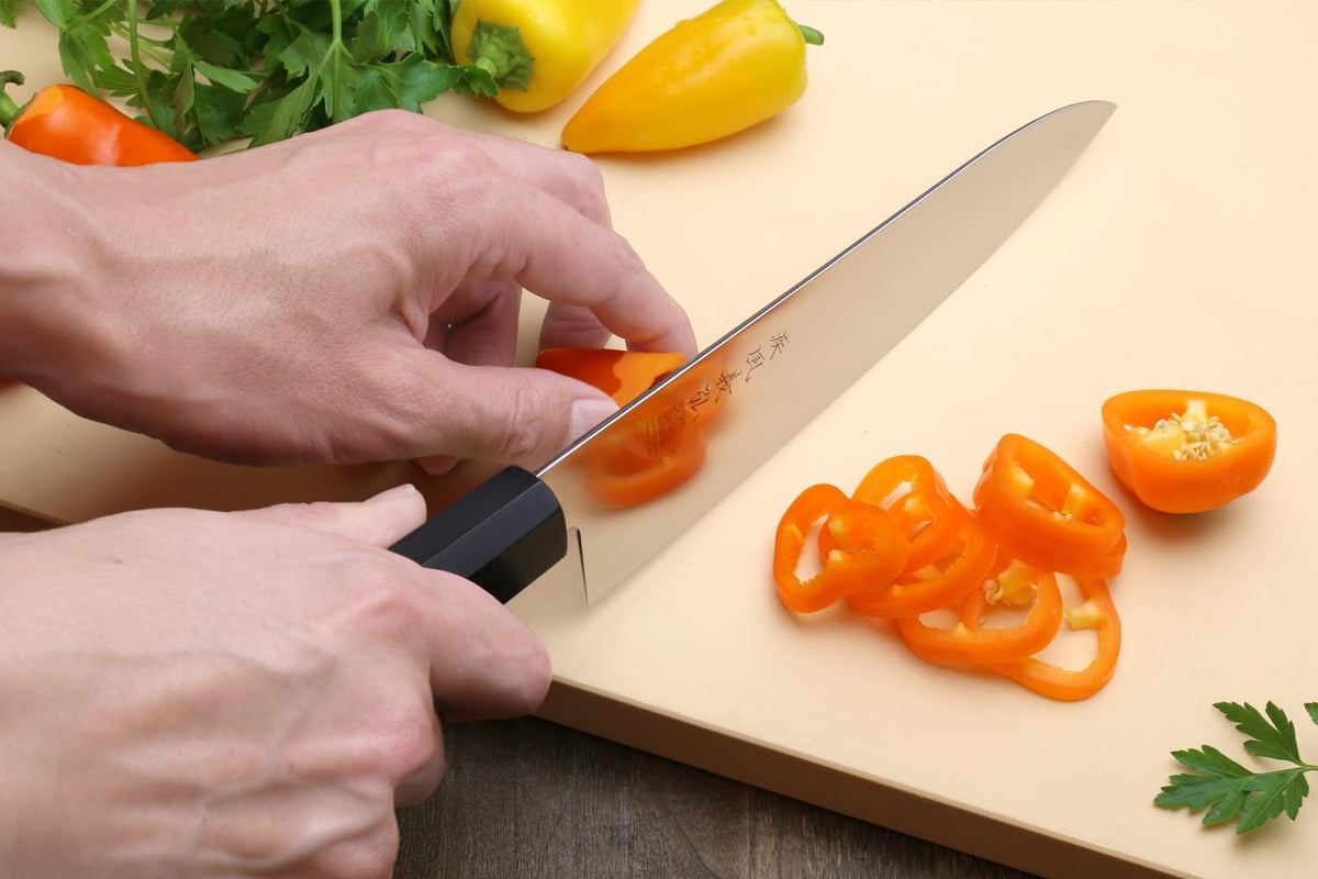 Yoshihiro AUS10 Ice Hardened Stainless Steel Wa Gyuto Japanese Chef Knife Rosewood Handle (Blade Length: 9.5" (240mm))