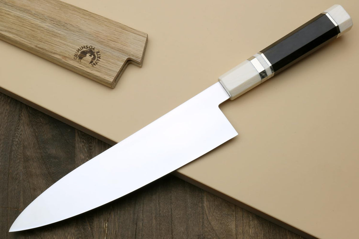 Yoshihiro AUS10 Ice Hardened Stainless Steel Wa Gyuto Japanese Chef Knife Rosewood Handle (Blade Length: 9.5" (240mm))