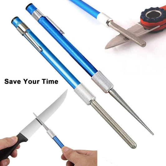 Electric Knife Sharpener for Kitchen Blue | 3-Stage Fast Sharpen Repair Polish Sharpener for Chef Knives Home Kitchen Beginner Use