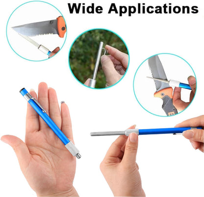 Electric Knife Sharpener for Kitchen Blue | 3-Stage Fast Sharpen Repair Polish Sharpener for Chef Knives Home Kitchen Beginner Use