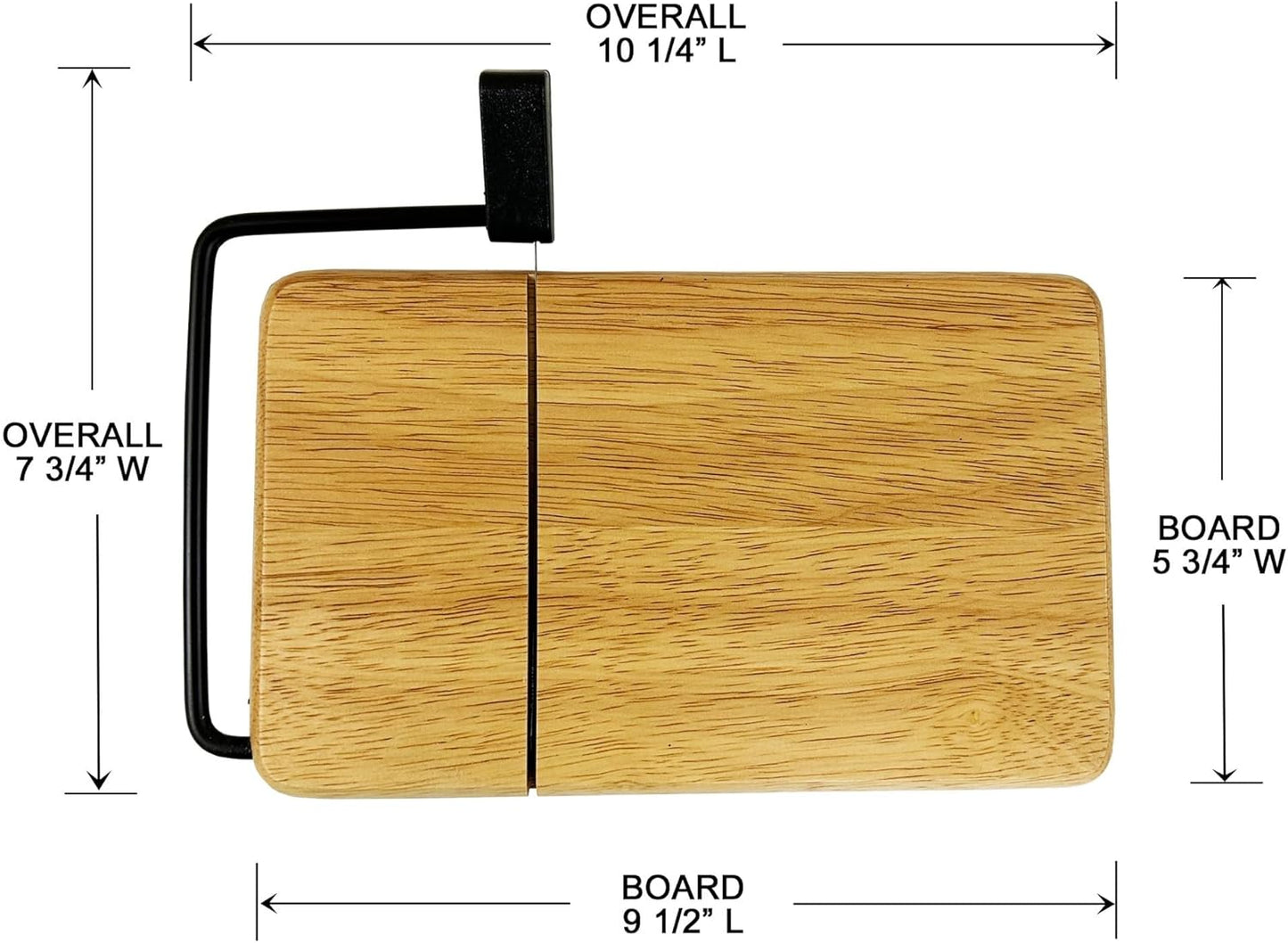 Thick Beechwood Cheese Slicer, 9 ½" x 6" x ⅞"