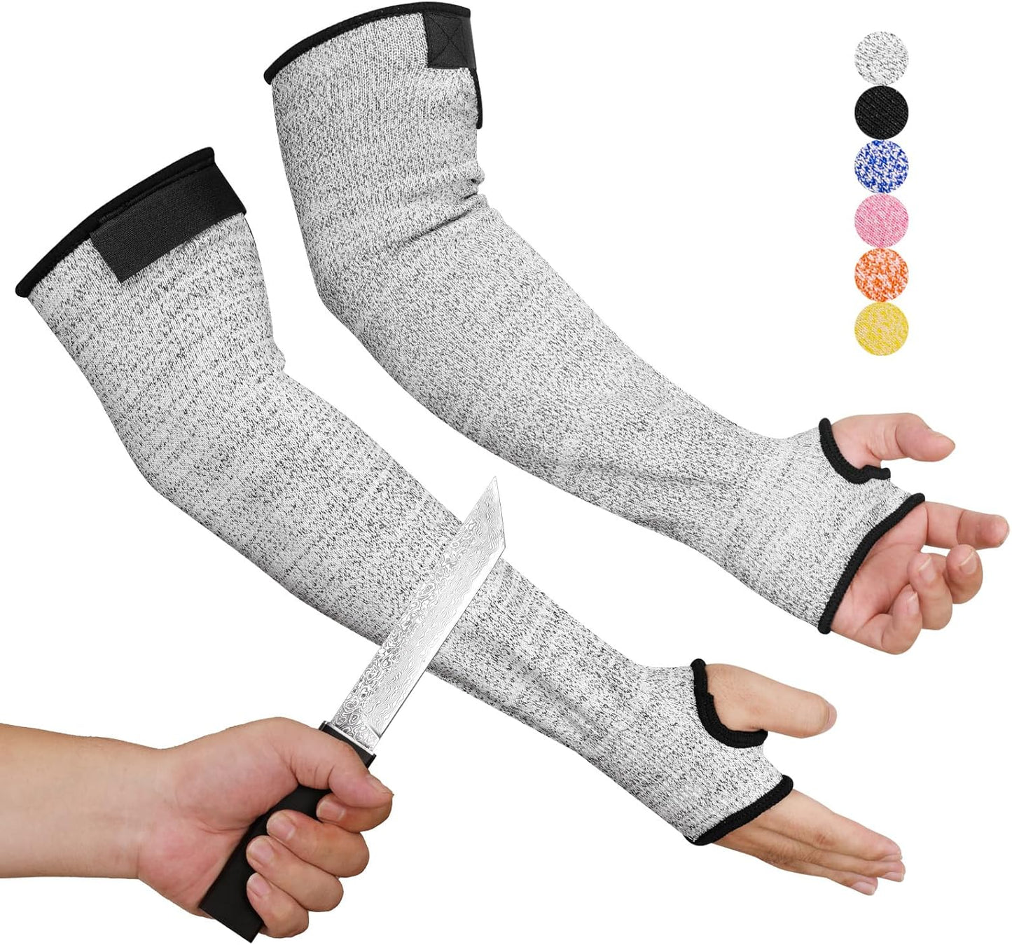 Cut Resistant Arm Sleeves for Men Women, ANSI A6 Arm Protectors for Thin Skin& Bruising for gardening Farming Yard