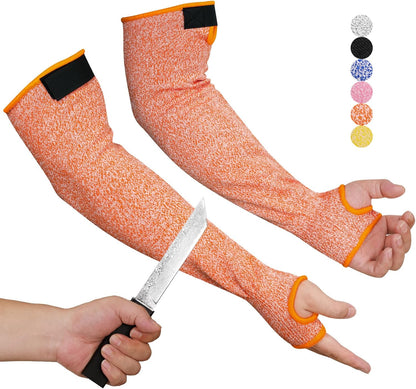 Cut Resistant Arm Sleeves for Men Women, ANSI A6 Arm Protectors for Thin Skin& Bruising for gardening Farming Yard