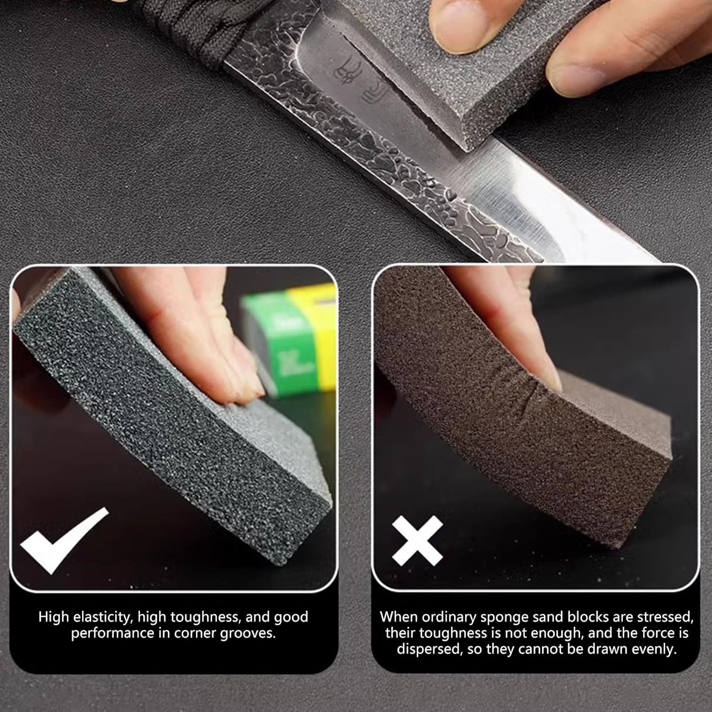 Fine Grit Rust Eraser Block 80x50x20mm Smooth Stainless Finish Scratch Removal Polishing Long Lasting for Home Workshop