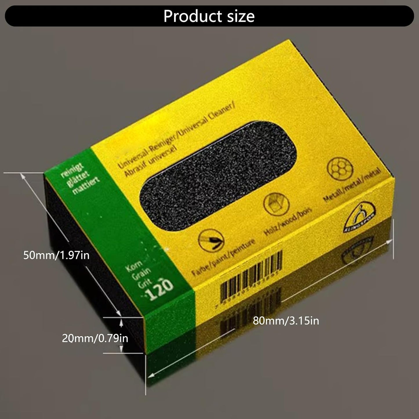 Fine Grit Rust Eraser Block 80x50x20mm Smooth Stainless Finish Scratch Removal Polishing Long Lasting for Home Workshop