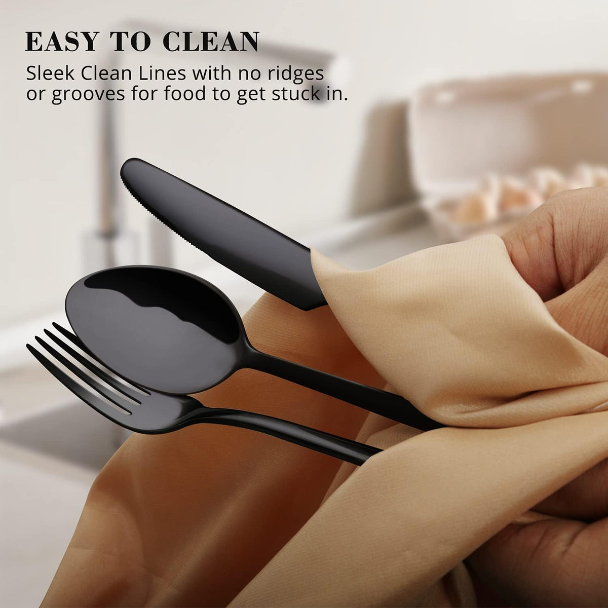 48-Piece Silverware Set with Steak Knives, Flatware Set for 8, 18/10 Stainless Steel Tableware Cutlery Set for Home Restaurant, Mirror Finish,Modern Design