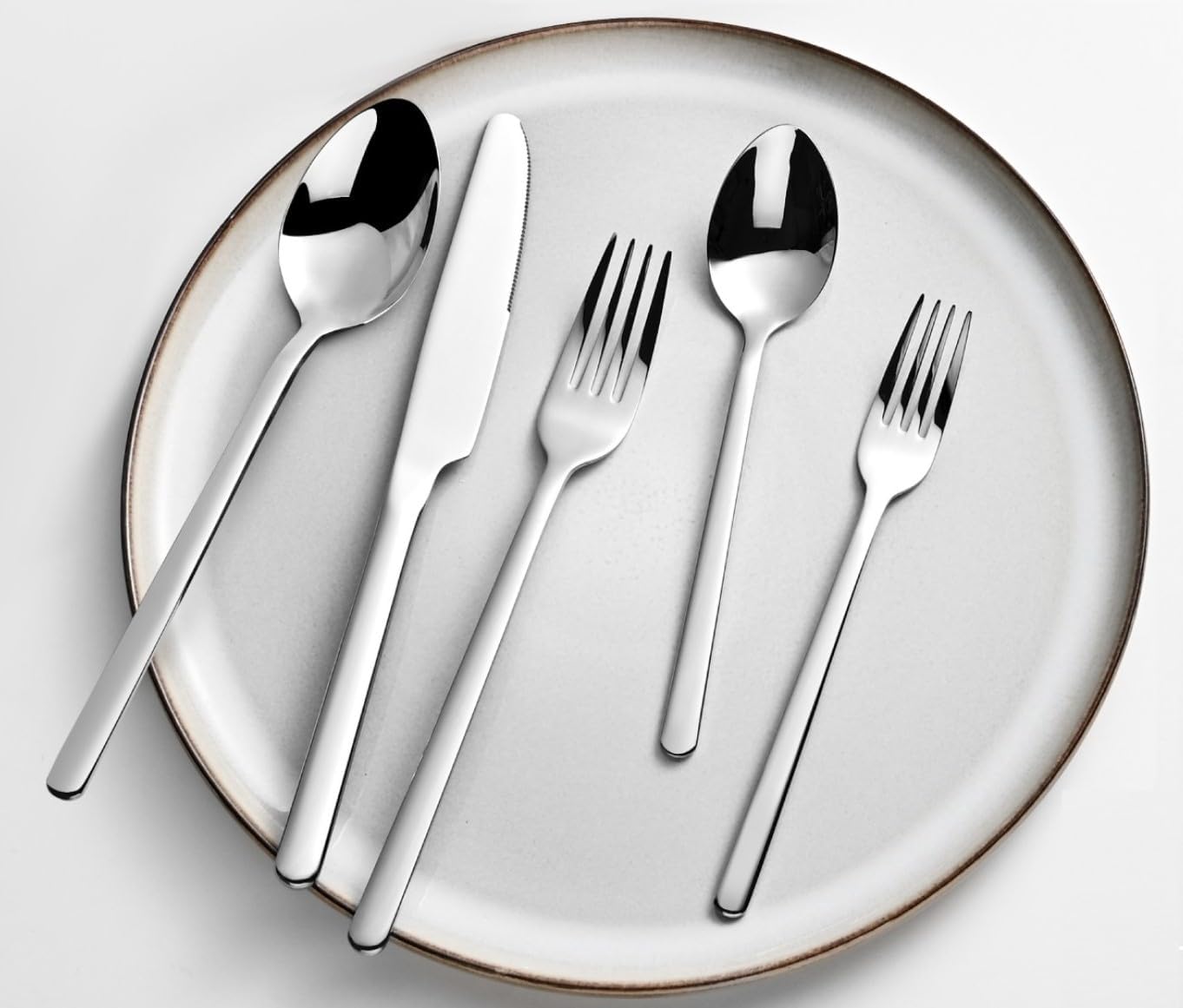 48-Piece Silverware Set with Steak Knives, Flatware Set for 8, 18/10 Stainless Steel Tableware Cutlery Set for Home Restaurant, Mirror Finish,Modern Design