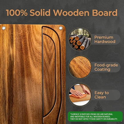 Sourdough Bread Board Set – 16" Bow Knife & Cutting Board with Crumb Tray, Non-Slip Pads, Magnetic Storage, Slicer for Homemade Bread, Bagels, Baguettes & Artisan Loaves, Baker’s Gift