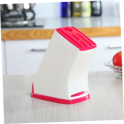 Multifunctional Knife Holder Rack Plastic Drainage Kitchen Tool Storage Organizer Non-Slip Knife Block for Home and Kitchen Supplies
