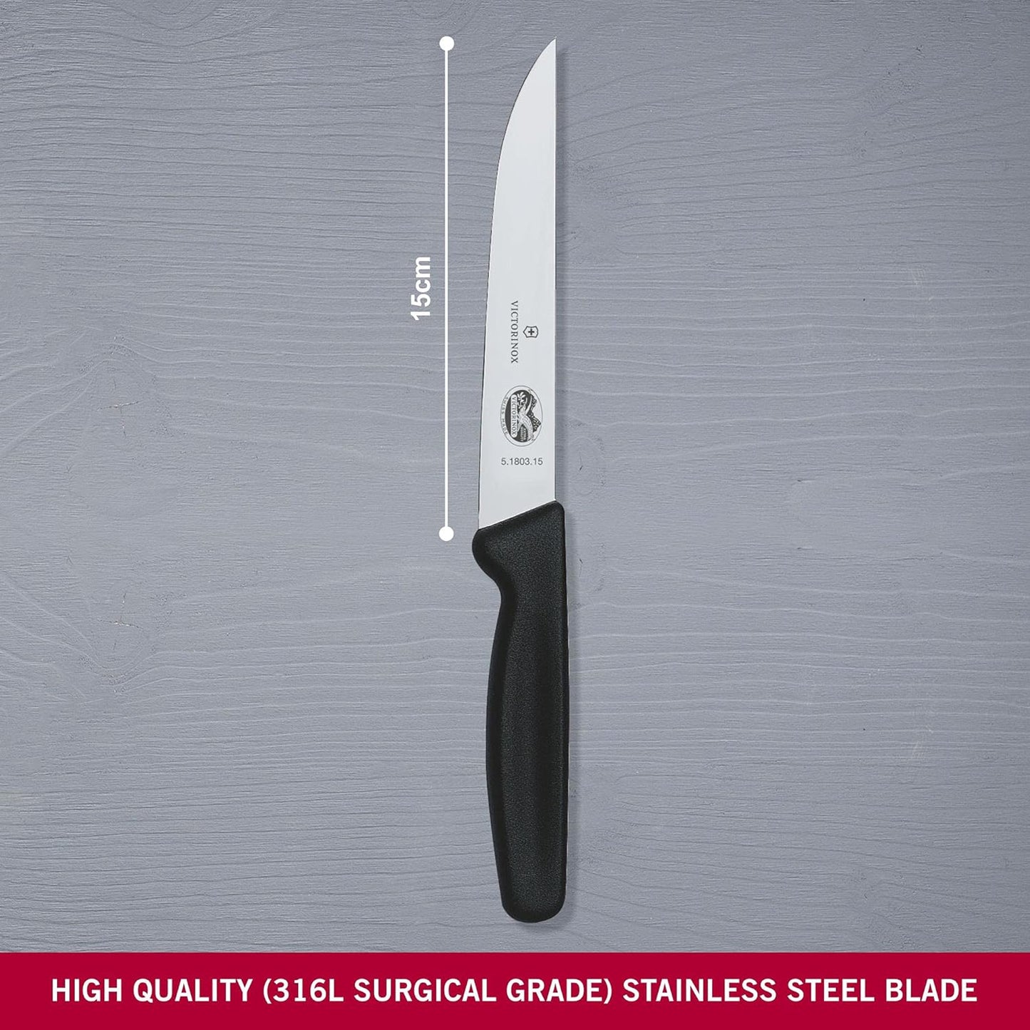 Swiss Classic 8 Inch Carving Knife, Black