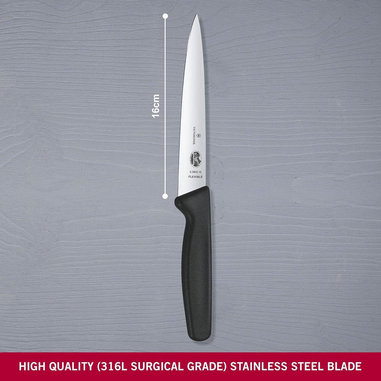 Swiss Classic 8 Inch Carving Knife, Black