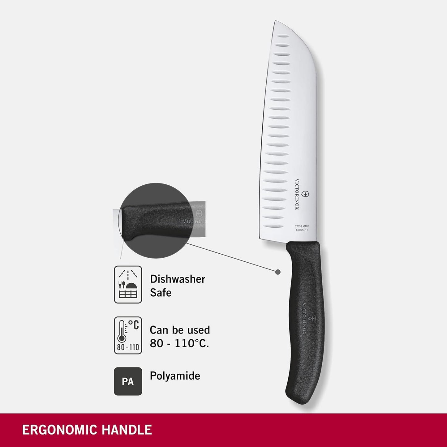 Swiss Classic 8 Inch Carving Knife, Black