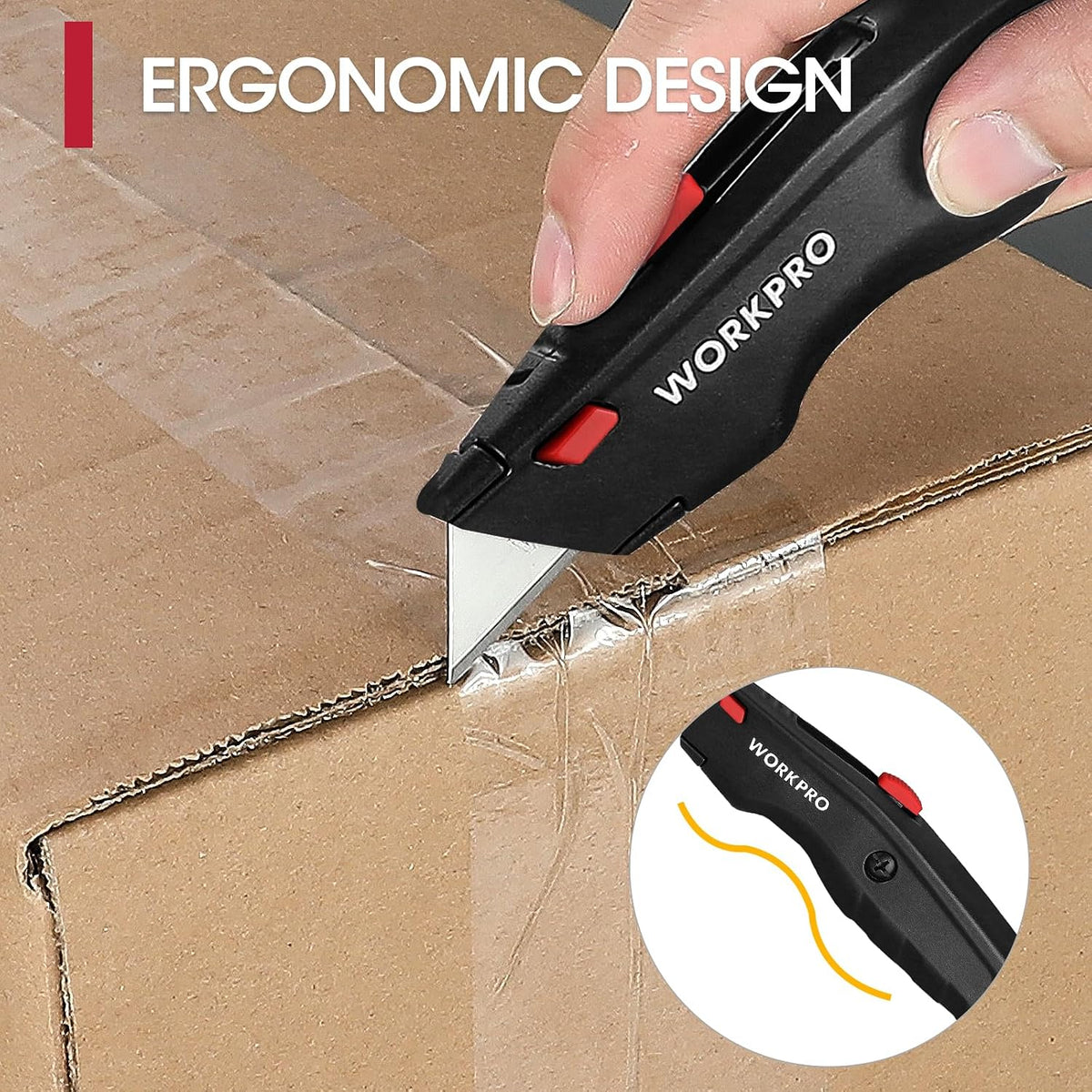 Premium Utility Knife, Retractable All Metal Heavy Duty Box Cutter, Quick Change Blade Razor Knife, with 10 Extra Blades