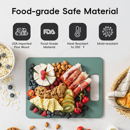 Wood Fiber Cutting Board Set of 2, Dishwasher Safe, Non-Toxic Cutting Board for Kitchen, BPA Free, Non-Slip, Non-Porous Composite Chopping Board for Meat Vegetable Fruit