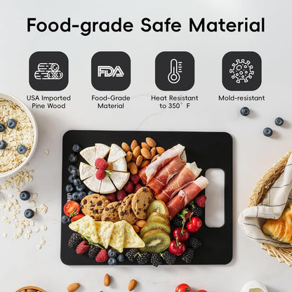 Wood Fiber Cutting Board Set of 2, Dishwasher Safe, Non-Toxic Cutting Board for Kitchen, BPA Free, Non-Slip, Non-Porous Composite Chopping Board for Meat Vegetable Fruit