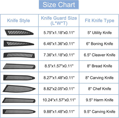 2Pcs Knife Cover Sleeves Blade Edge Guards for 6" Boning Knife Protector Universal Knife Sheath for Kitchen, Black