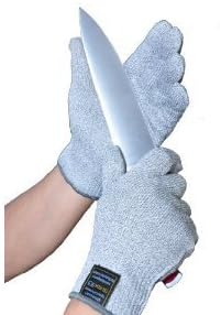 G & F 57100M CUTShield Classic level 5 Cut Resistant Gloves for Kitchen,Food Grade Cut Resistant Gloves, Medium.,Grey