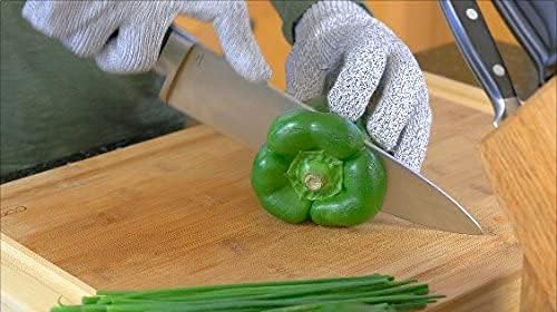 G & F 57100M CUTShield Classic level 5 Cut Resistant Gloves for Kitchen,Food Grade Cut Resistant Gloves, Medium.,Grey