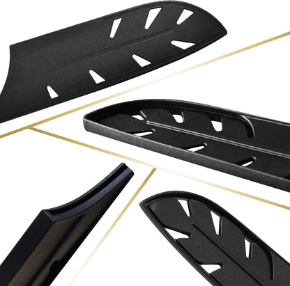 9pcs Plastic Knife Covers Sleeves Edge Guard Sheath Blade Protector for Kitchen Chef Knife