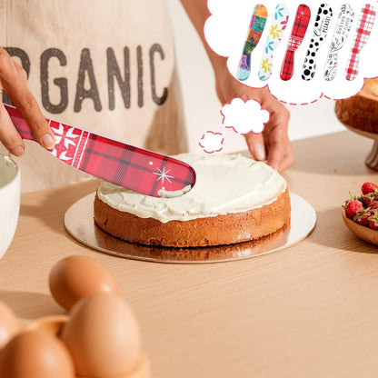 6 Pieces Butter Spreader 6 Inch Plastic Butter Knife Colorful Cheese Knife Spreader Summer Kitchen Gifts for Cream Cheese, Sandwich, Jam, Jelly(Floral Style)