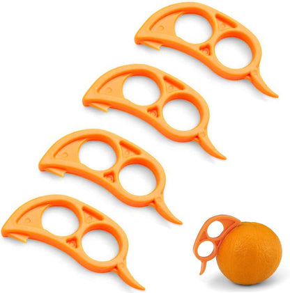 Orange Peeler Citrus Peel Cutter Plastic Easy Fruit Vegetable Slicer Cutter Lemon Peeler Opener Remover Kitchen Accessory Knife Cooking Tool Kitchen Gadgets Peelers (Style A)
