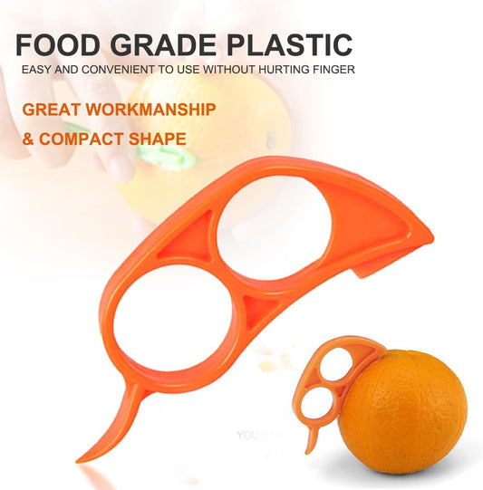 Orange Peeler Citrus Peel Cutter Plastic Easy Fruit Vegetable Slicer Cutter Lemon Peeler Opener Remover Kitchen Accessory Knife Cooking Tool Kitchen Gadgets Peelers (Style A)
