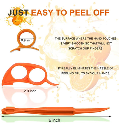 Orange Peeler Citrus Peel Cutter Plastic Easy Fruit Vegetable Slicer Cutter Lemon Peeler Opener Remover Kitchen Accessory Knife Cooking Tool Kitchen Gadgets Peelers (Style A)
