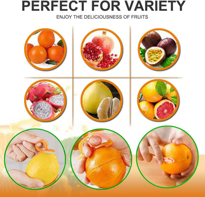 Orange Peeler Citrus Peel Cutter Plastic Easy Fruit Vegetable Slicer Cutter Lemon Peeler Opener Remover Kitchen Accessory Knife Cooking Tool Kitchen Gadgets Peelers (Style A)