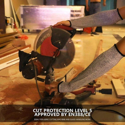 Cut Resistant Nitrile Gloves and Sleeves with EN388 Level 5 Protection