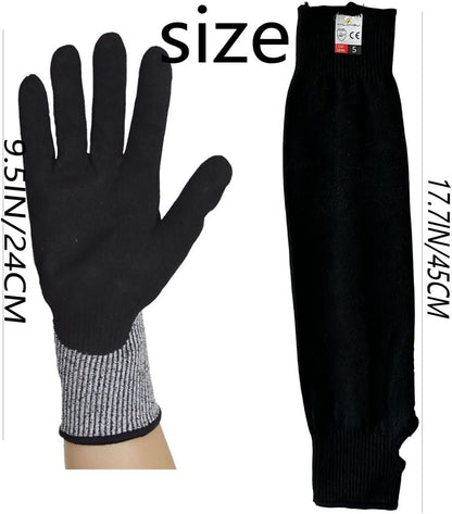 Cut Resistant Nitrile Gloves and Sleeves with EN388 Level 5 Protection