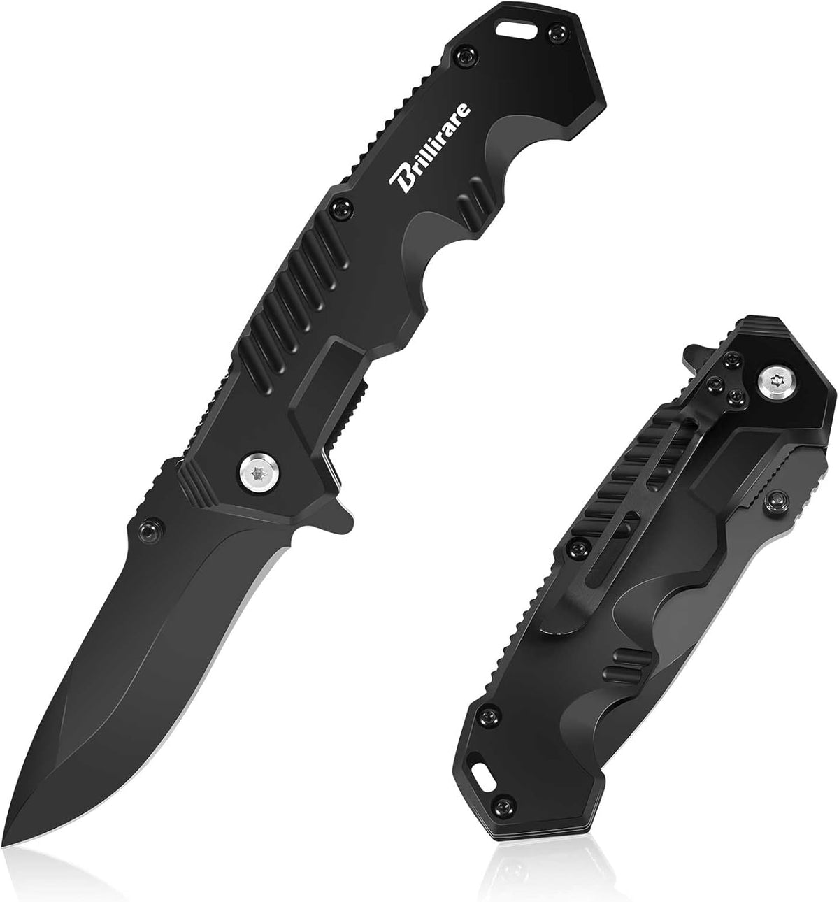 Pocket Knife, Folding Knives Blade 3.3in, Foldable Survival Small Knife with Clip, Liner Lock & Glass Breaker, Everyday Carry EDC Knives for Hunting Camping Hiking