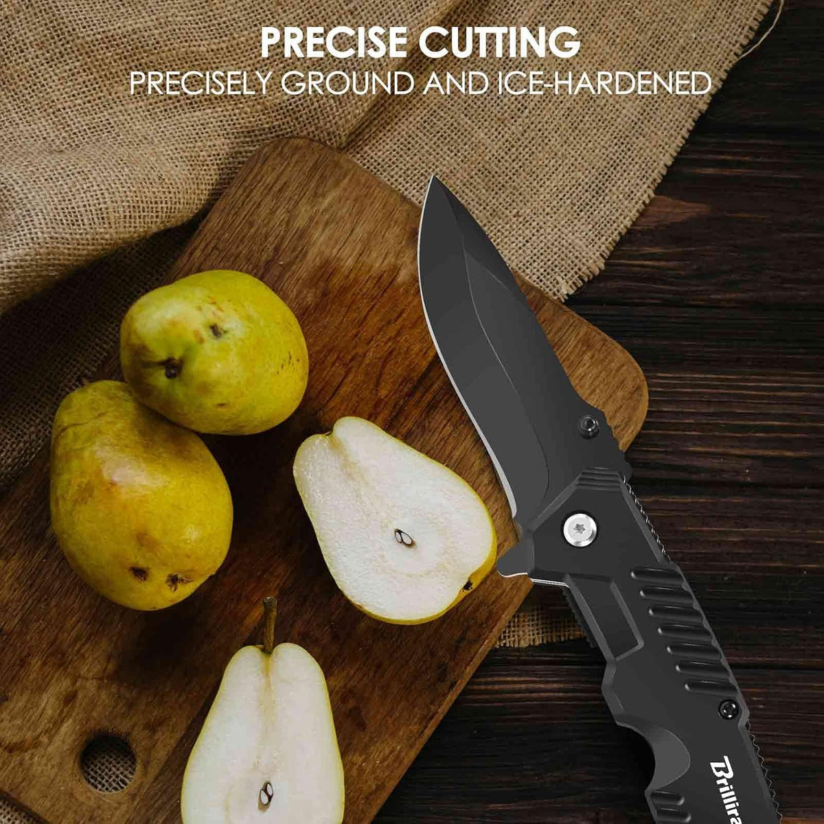 Pocket Knife, Folding Knives Blade 3.3in, Foldable Survival Small Knife with Clip, Liner Lock & Glass Breaker, Everyday Carry EDC Knives for Hunting Camping Hiking