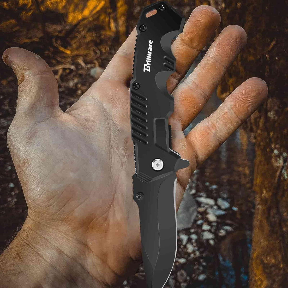 Pocket Knife, Folding Knives Blade 3.3in, Foldable Survival Small Knife with Clip, Liner Lock & Glass Breaker, Everyday Carry EDC Knives for Hunting Camping Hiking