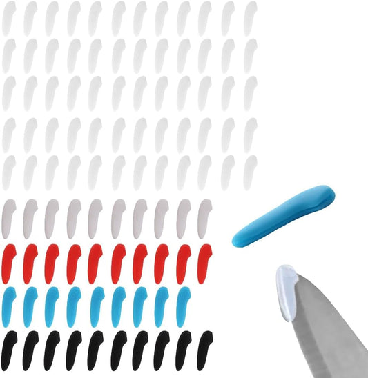 100 Pcs Blade Knife Tip Protector, Knife Tip Sleeves Cover Knife Tip Edge Point Anti-scratch Protection for Home Chef Kitchen Supplies(60 Transparent, 10 Blue, 10 White, 10 Black, 10 Red)