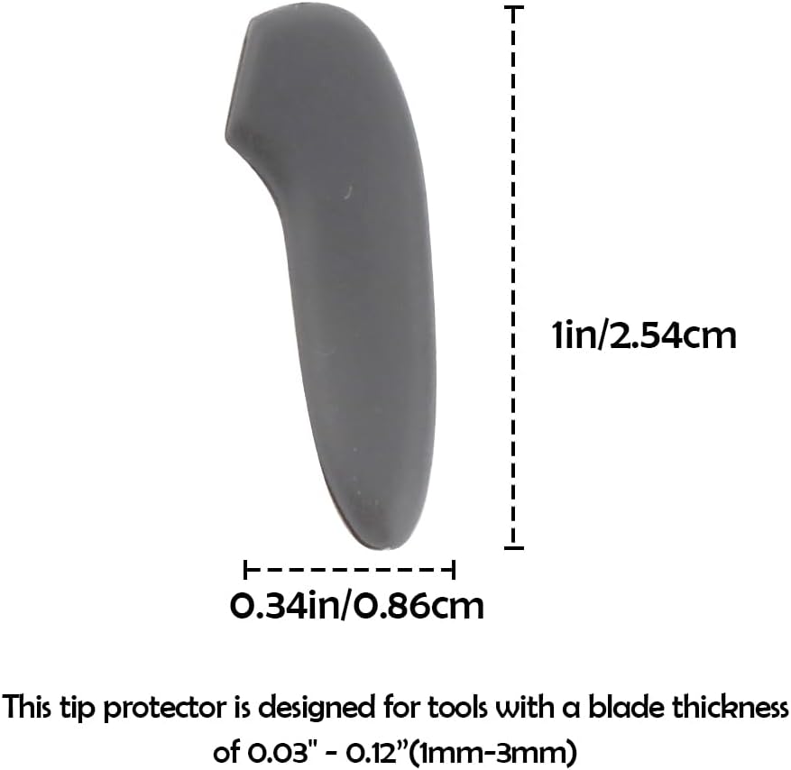 100 Pcs Blade Knife Tip Protector, Knife Tip Sleeves Cover Knife Tip Edge Point Anti-scratch Protection for Home Chef Kitchen Supplies(60 Transparent, 10 Blue, 10 White, 10 Black, 10 Red)