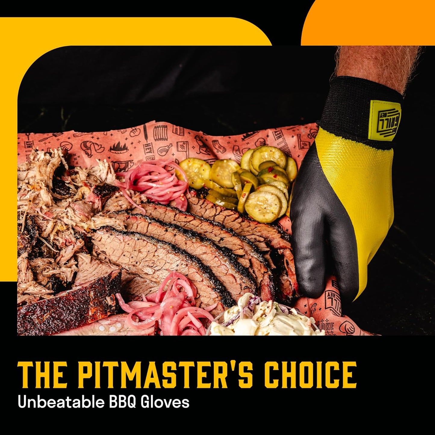 Pitmaster Gloves | BBQ Gloves | Heat Protection up to 500°F or 260°C | High Temp Resistance | Fireproof Glove for Grilling Smoking Barbecue | Washable Mitts | Waterproof | Size - Small