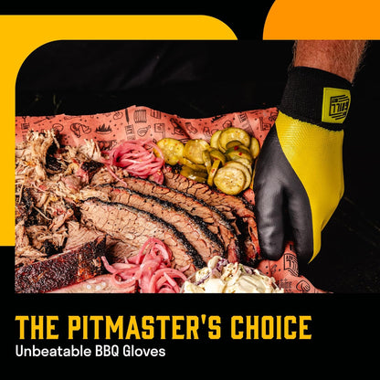 Pitmaster Gloves | BBQ Gloves | Heat Protection up to 500°F or 260°C | High Temp Resistance | Fireproof Glove for Grilling Smoking Barbecue | Washable Mitts | Waterproof | Size - Small