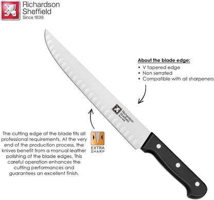 Universal NSF Approved Professional Butcher Knife with Notches, 10-Inch