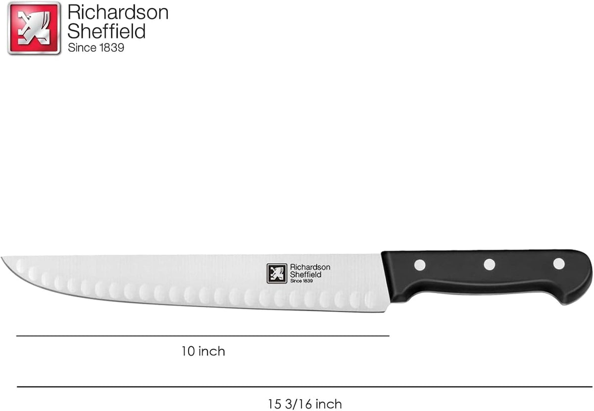 Universal NSF Approved Professional Butcher Knife with Notches, 10-Inch
